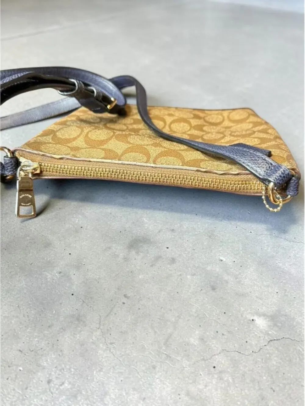 Coach Signature Crossbody Bag in Khaki/Blue